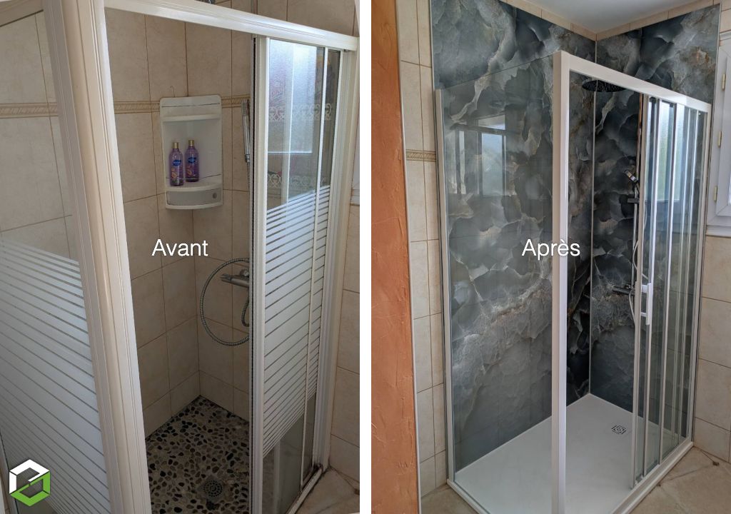 remplacement douche italienne suite infiltrations