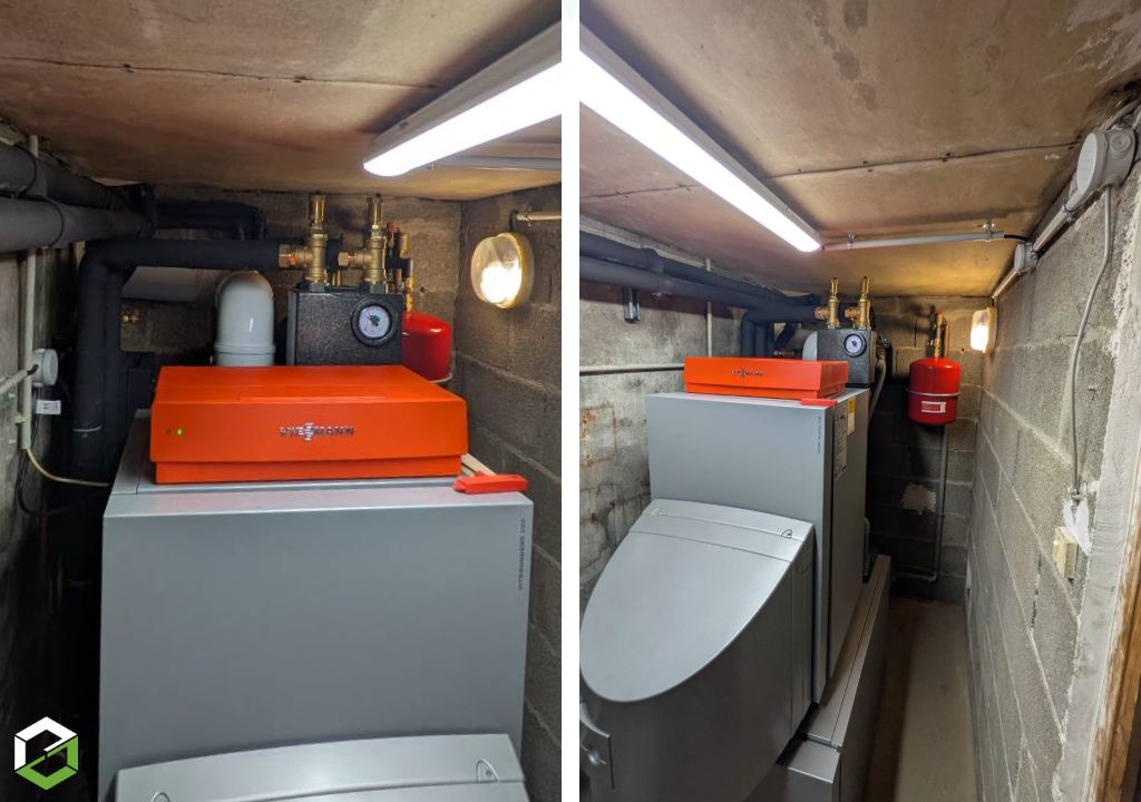 installation d'une chaudière fioul condensation Viessmann