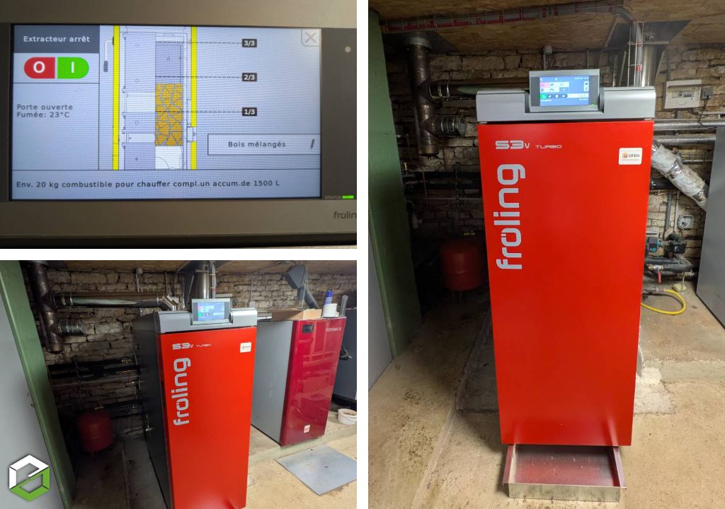Installation chaudiere bois Froling S3 V