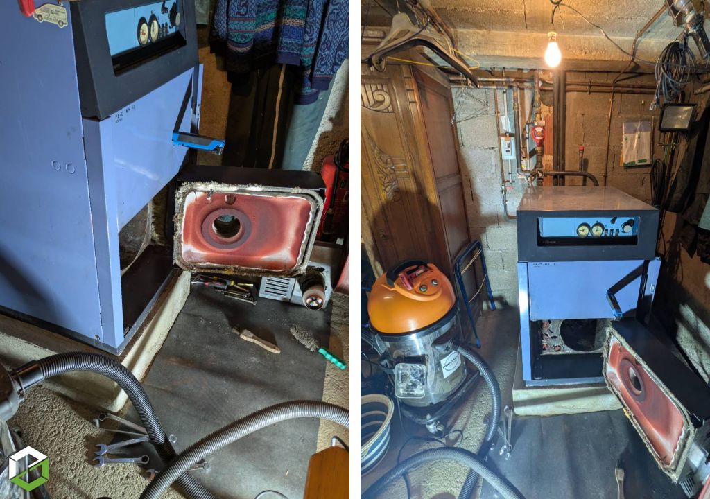 Entretien d'une chaudière fioul et ramonage de cheminée