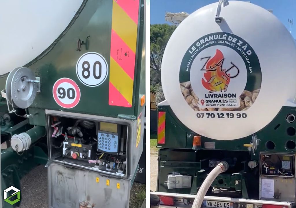 Livraison avec camion souffleur 13 tonnes avec pesée embarquée -Hérault (34)