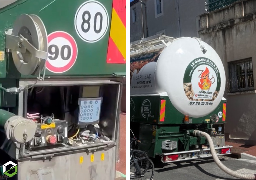 Livraison de granulés de bois en vrac certifiés DIN+ à l'ALEC-Hérault (34)