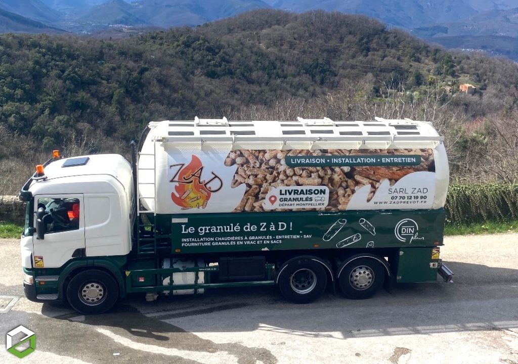 Livraison de granulés de bois en vrac par camion souffleur-Hérault (34)