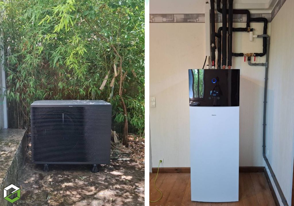 Installation pompe à chaleur Air / Eau Daikin avec désembouage