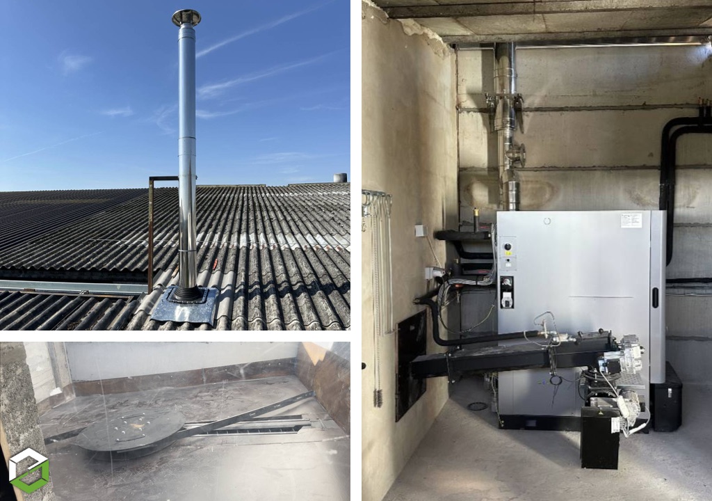 Installation d'une chaudière bois déchiqueté Froling 50 kW en remplacement d'une vieille chaudière fioul-Nord (59)