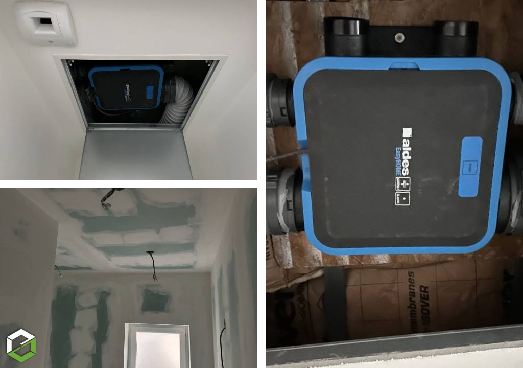 Création de 3 VMC hygro B pour 3 appartements dans immeuble en rénovation - certifié RGE QualiBAT-Nord (59)