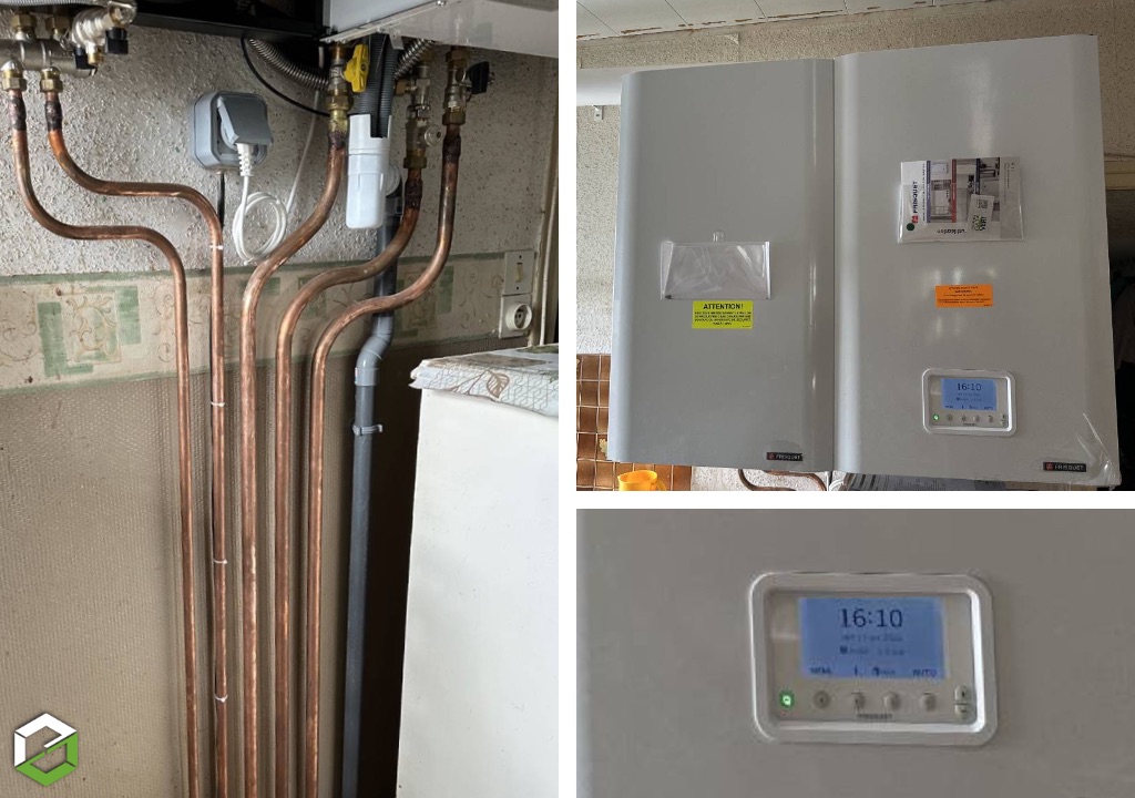 Remplacement chaudière gaz avec préparateur sanitaire avec pose de radiateurs et mise en conformité gaz-Nord (59)