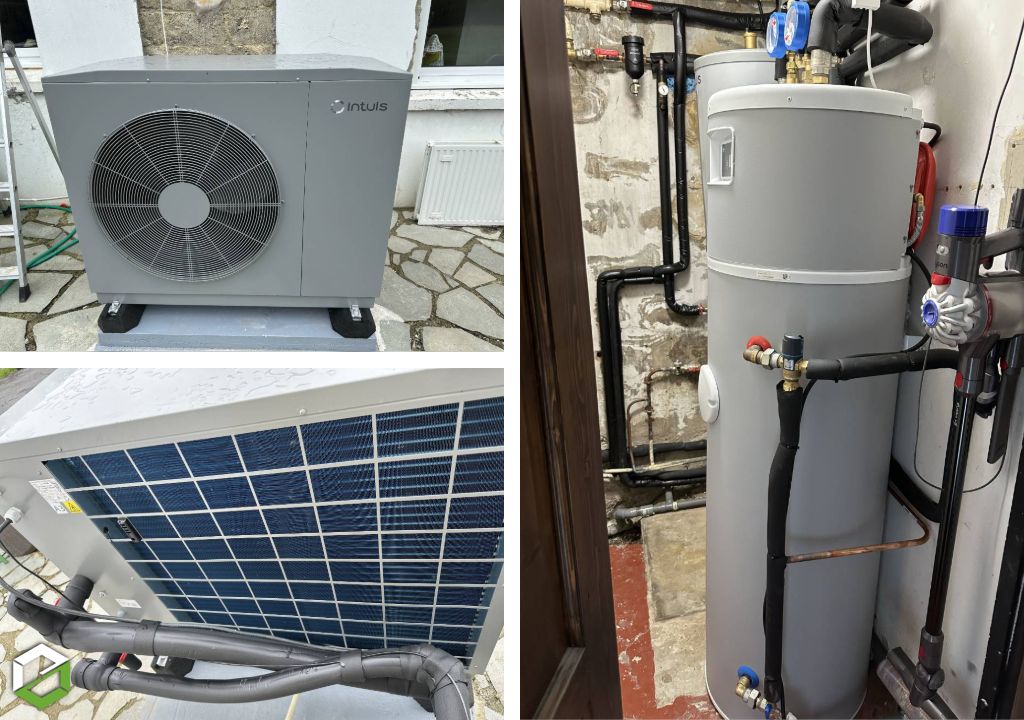 remplacement chaudière gaz par pompe à chaleur intuis et création vmc hygroréglable