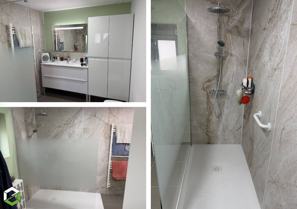 Consultez la chantier : rénovation complète de salle de bain près de bavay