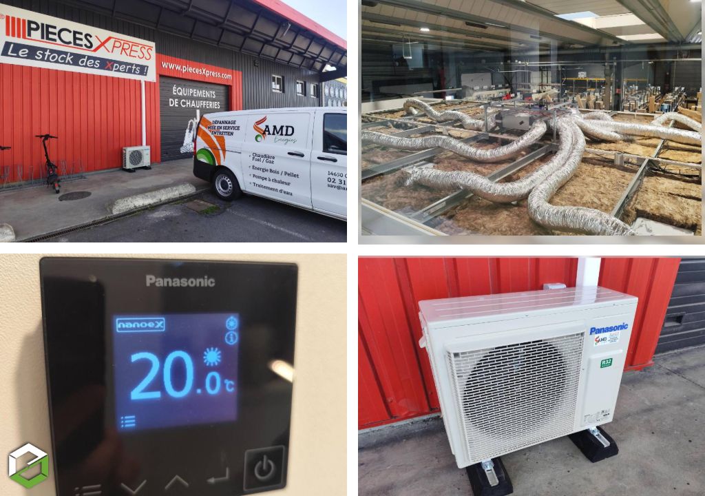 Mise en service d'un système de climatisation gainable de marque Panasonic