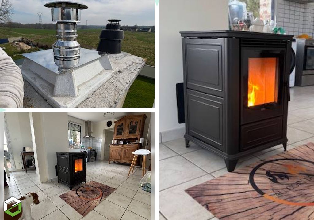 Au Coin du Feu : Installateur poêle à pellets KLOVER | installation de petit poêle à granulés à faible encombrement - RGE QualiBois