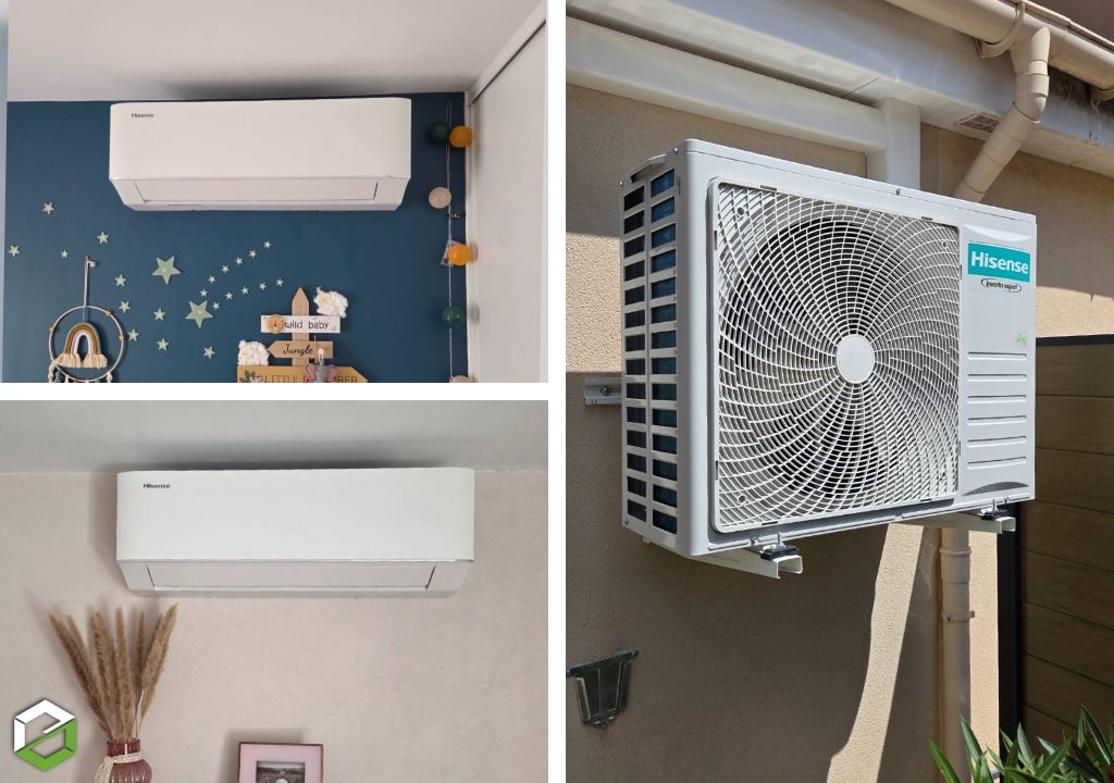 Installation d'une climatisation réversible multi split HISENSE