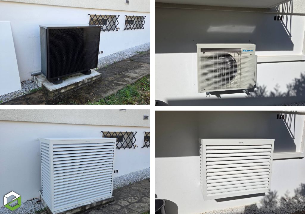 Consultez la chantier : installation d'un cache groupe decoclim m et xl pour pac et climatisation daikin