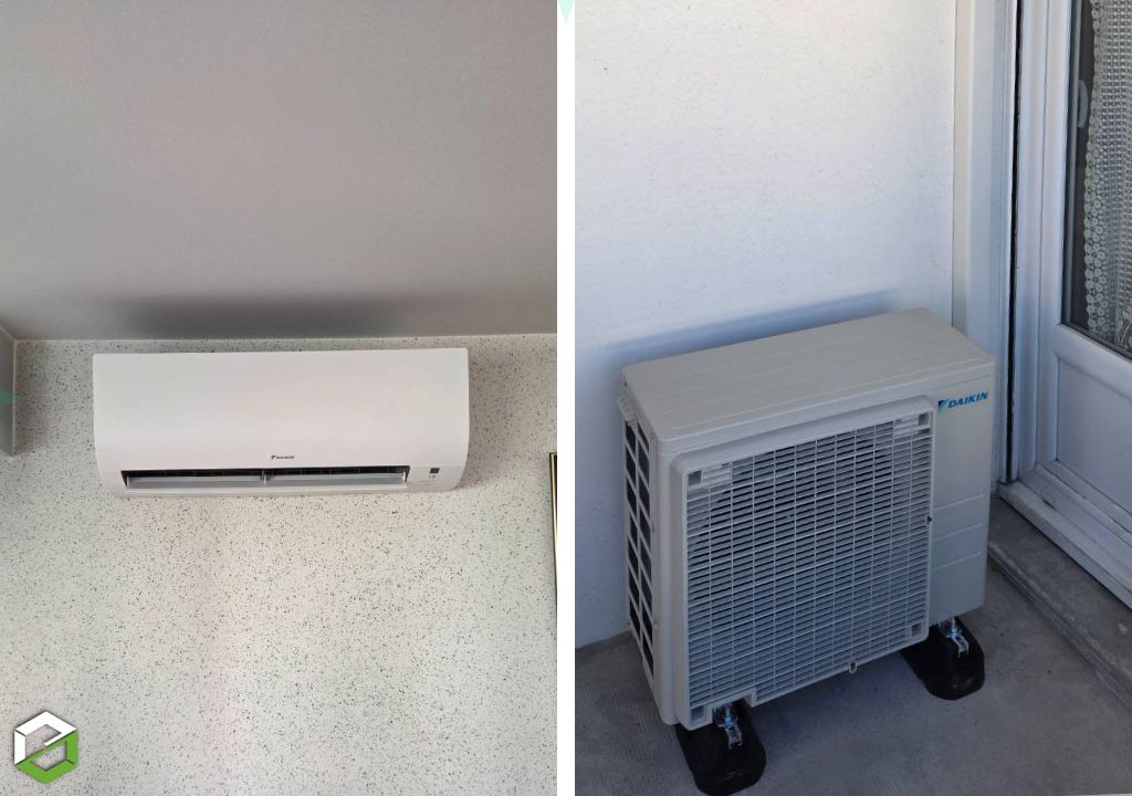 Consultez la chantier : faire installer un climatisation réversible mono split daikin comfora