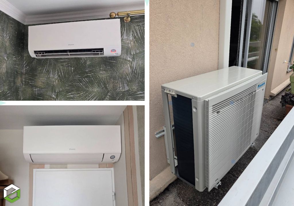 Installation d'une climatisation réversible multi split DAIKIN Perfera