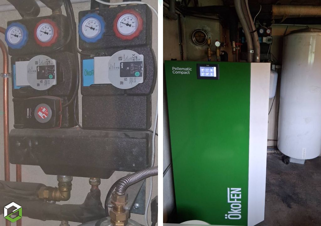 Installation d'une chaudière à granules de bois en remplacement d'une chaudière fioul
