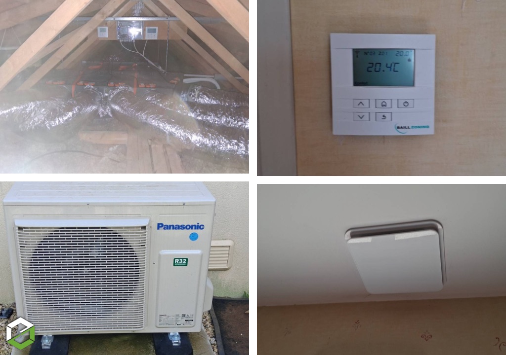 Installation d'un gainable Panasonic avec système aéraulique Baillindustrie