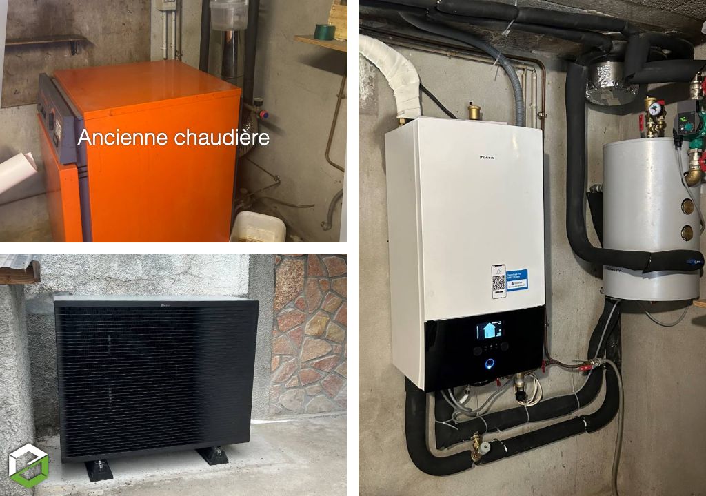 Rénovation Énergétique : Chaudière Fioul remplacée par pompe à chaleur Air/Eau DAIKIN ALTHERMA