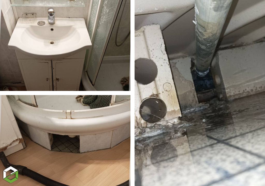 recherche de fuite sur une douche 