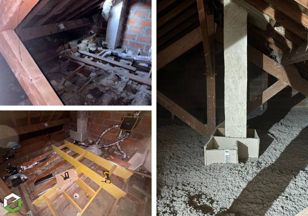 Travaux d'isolation de combles perdus 