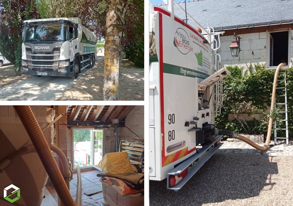 Consultez la chantier : livraison de granulés de bois en silo difficile d'accès