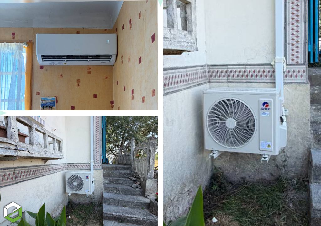 Consultez la chantier : fourniture et pose d'une climatisation réversible gree