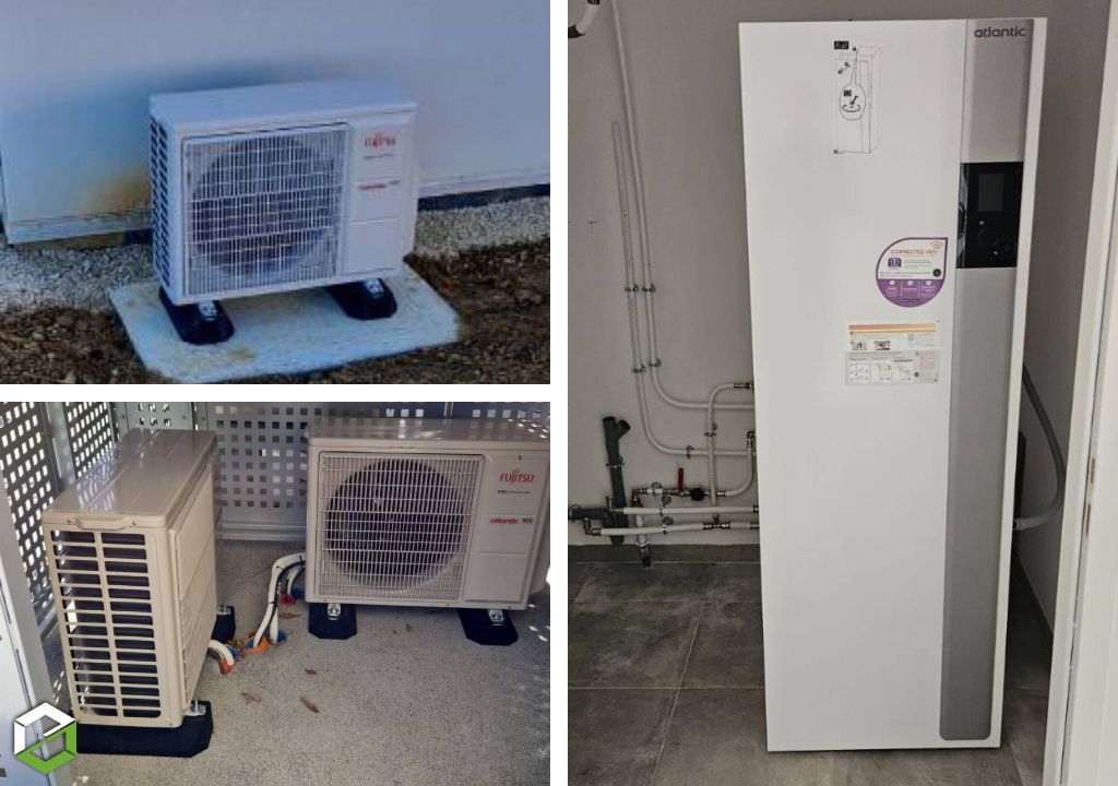Installation de 9 pompes à chaleur et plomberie sanitaire pour 9 logements