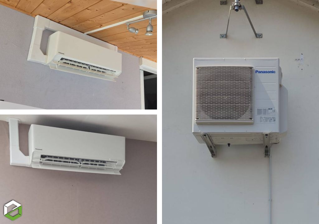Consultez la chantier : installation de climatisation réversible panasonic nanoe™ x : Équipement pièce de vie et véranda