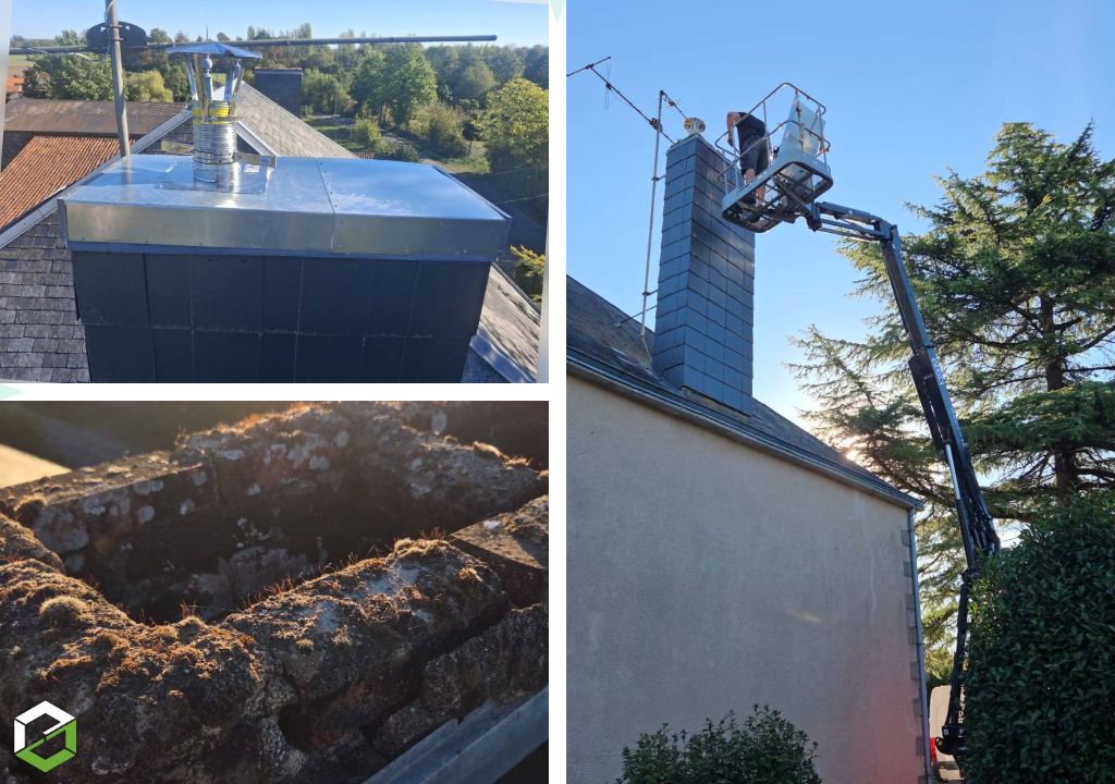 tubage de conduit de cheminée pour l'installation d'un poêle à bois