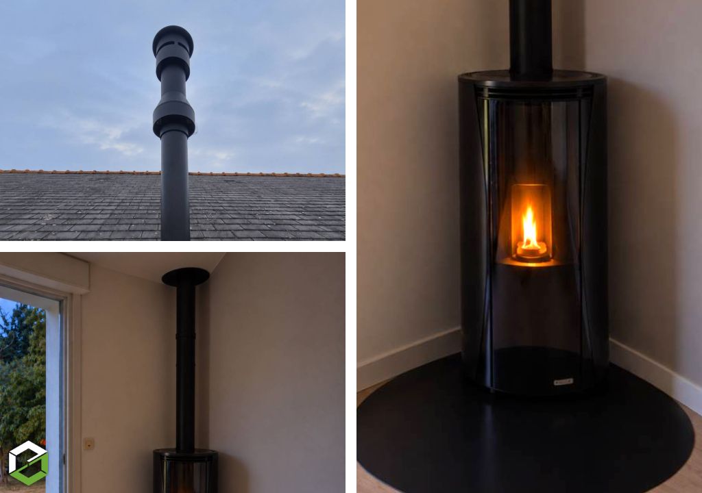 Pose d'un nouveau poêle à pellet : Palazzeti Vivi 9kW 