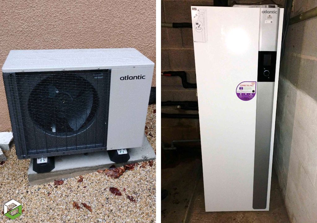 Installation d'une pompe à chaleur air/eau monobloc Atlantic en remplacement du gaz - RGE QualiPAC