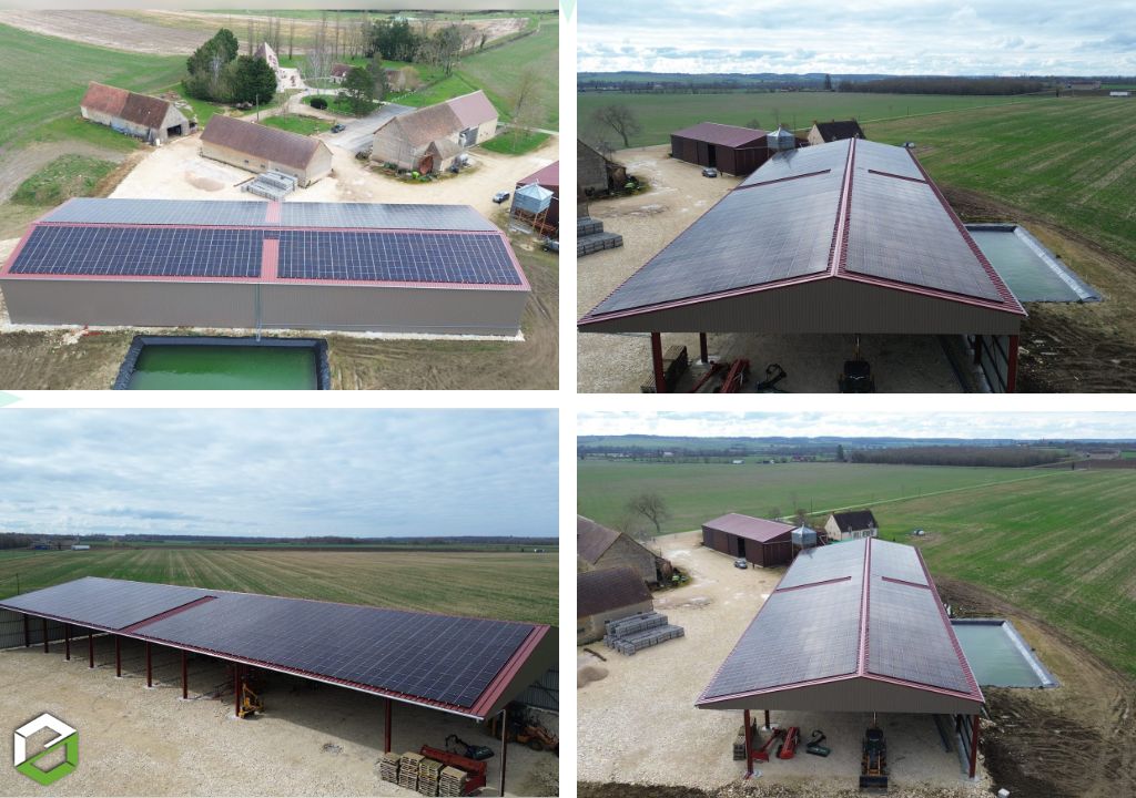 Centrale photovoltaïque 300 kWc sur bâtiment agricole