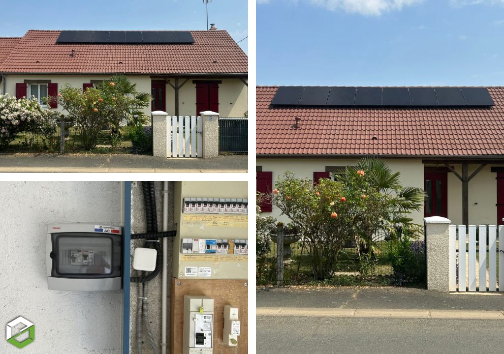 Panneaux solaires photovoltaïques 3 kWc en autoconsommation