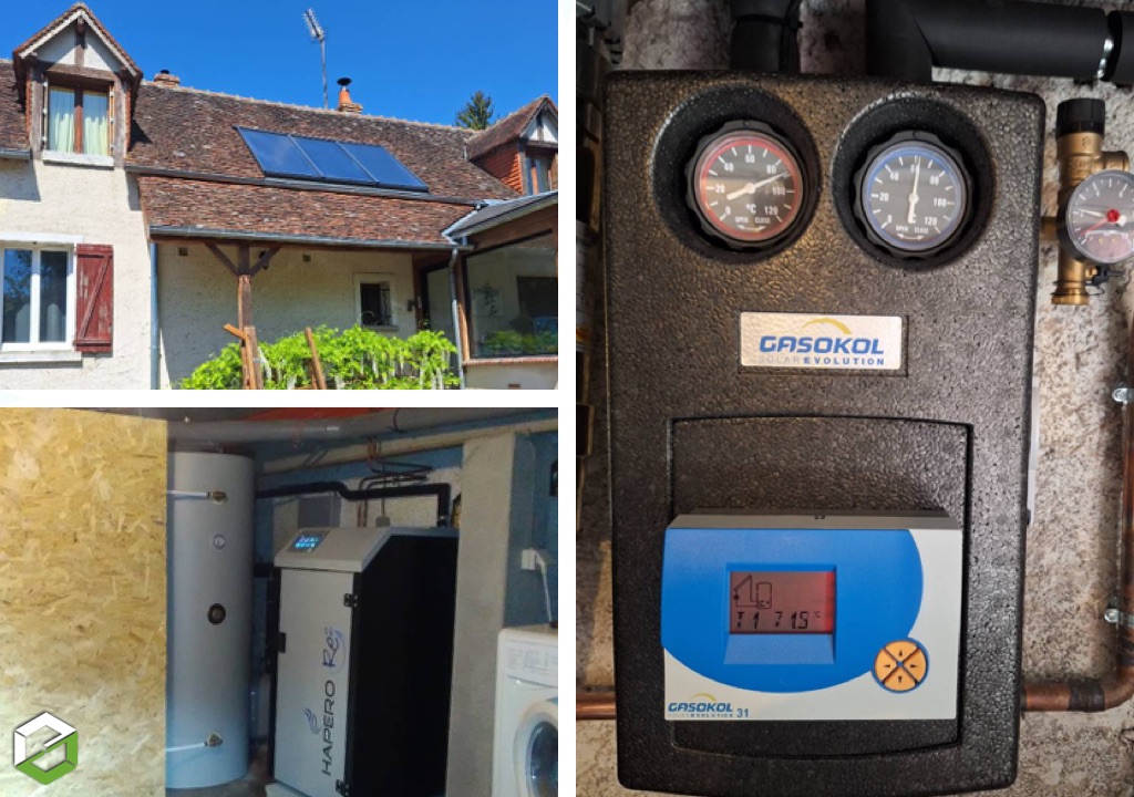 HELIOSOLIS RGE QUALISOL - Installation d'un chauffage solaire (SSC) associé à une chaudière bois existante