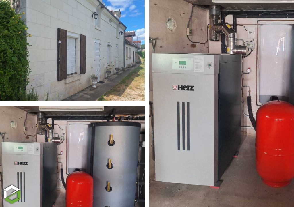 Installation d'une chaudière à bois bûche avec ballon tampon - HELIOSOLIS RGE QUALIBOIS