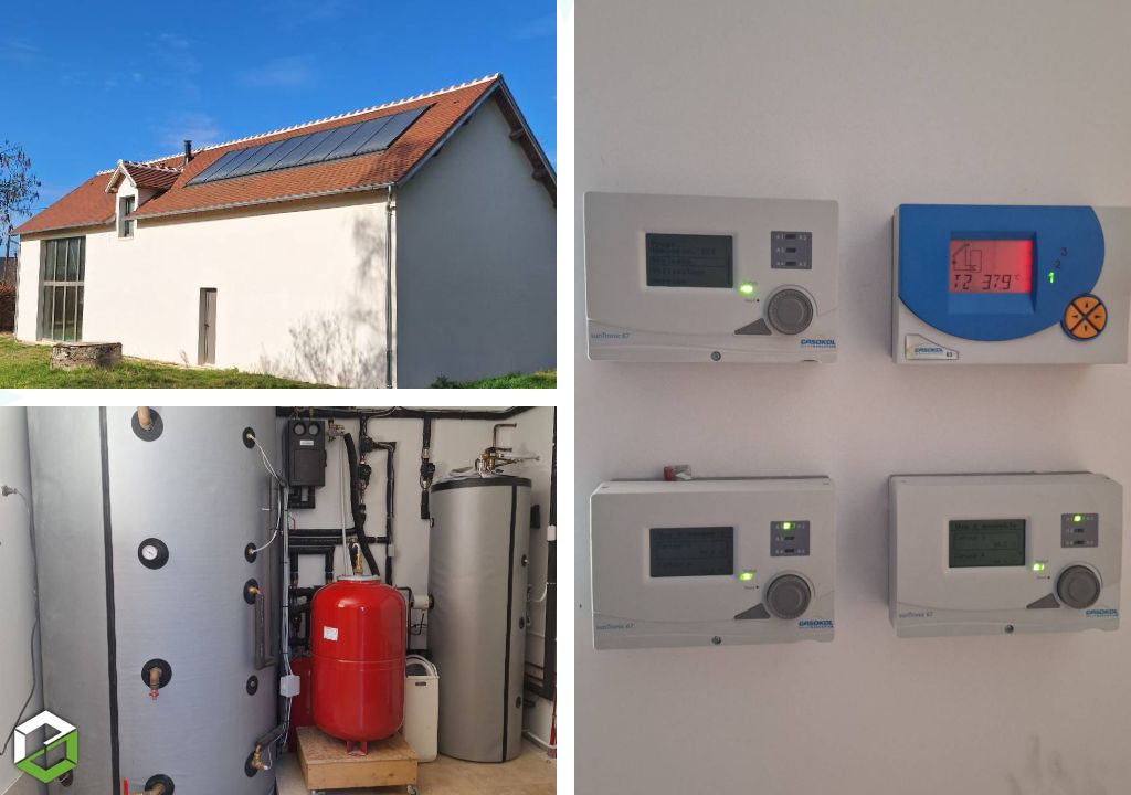 Installation d'un chauffage solaire (SSC) GASOKOL installé par Heliosolis RGE QUALISOL