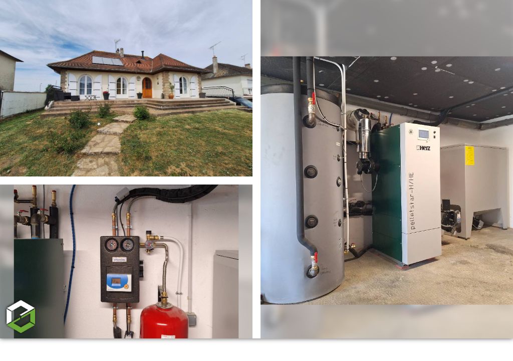 Installation d'une chaudière à granulés de bois (pellet) - HELIOSOLIS Entreprise RGE QUALIBOIS