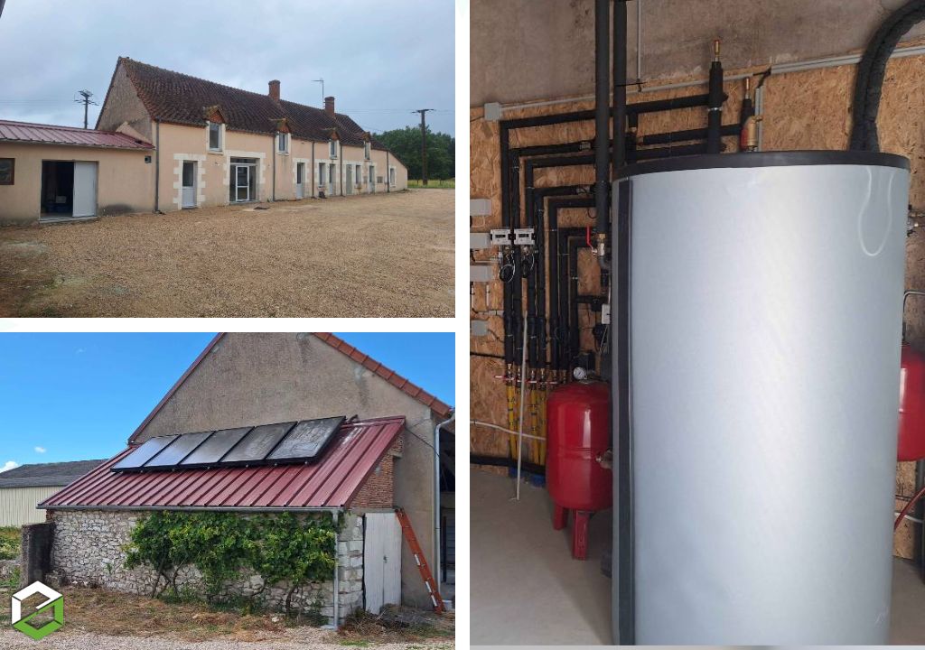 Chauffage solaire GASOKOL (SSC) combiné avec chaudière à granulés (pellets) HERZ  RGE QUALISOL