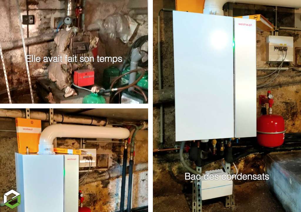 installation d'une chaudière gaz condensation weishaupt wtc b 25