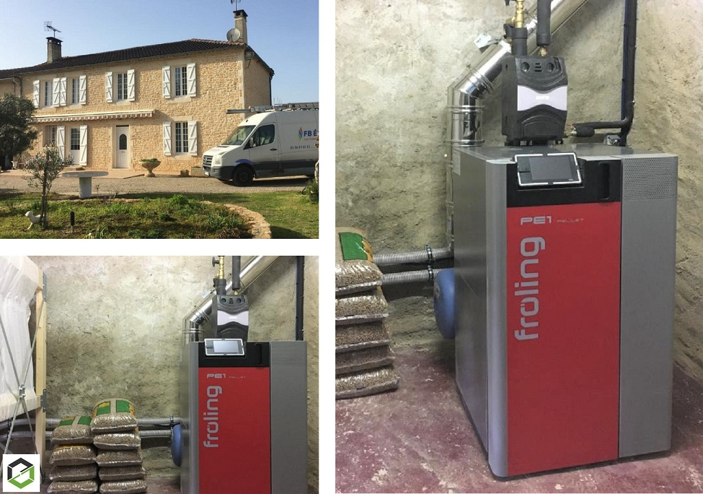 Consultez la chantier : remplacement chaudière gaz propane par une chaudière à granulés froling - installateur rge qualibois