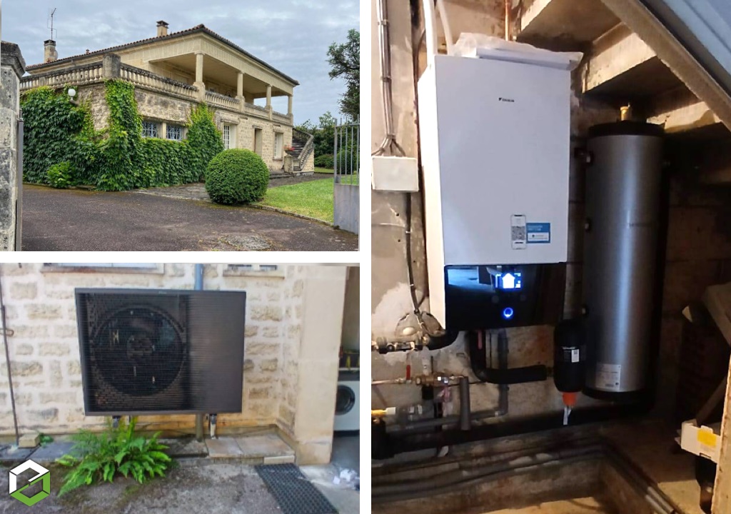 Remplacement d'une chaudière fioul par une pompe à chaleur DAIKIN, installateur RGE, Quali'PAC