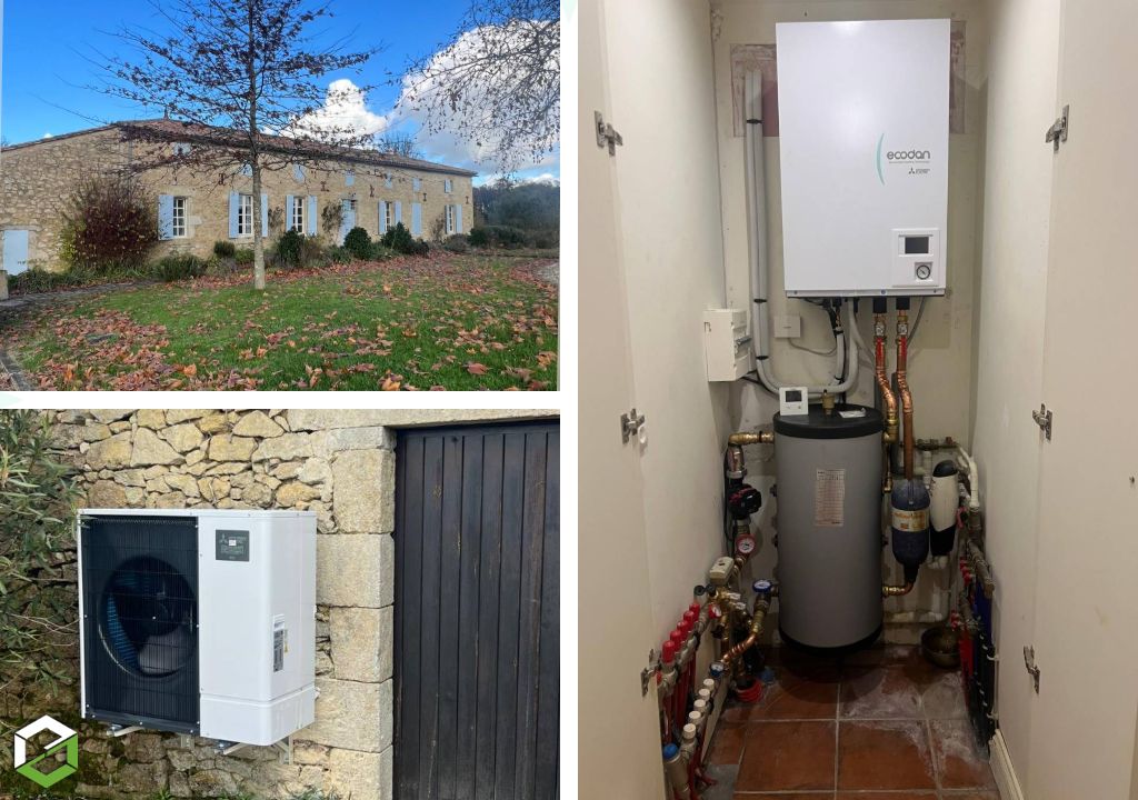 Installation d'une pompe à chaleur MITSUBISHI ELECTRIC par un installateur RGE quali'PAC