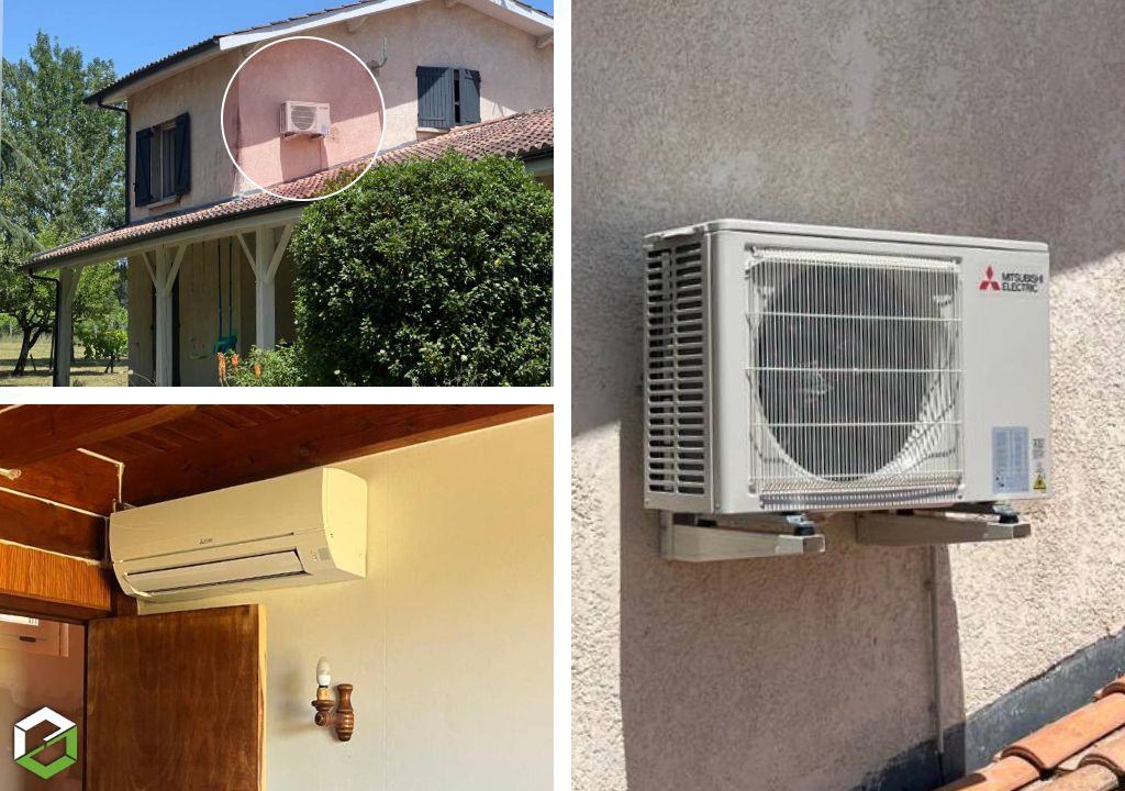 FB Energies : Installation d'une climatisation réversible bi-split MITSUBISHI ELECTRIC