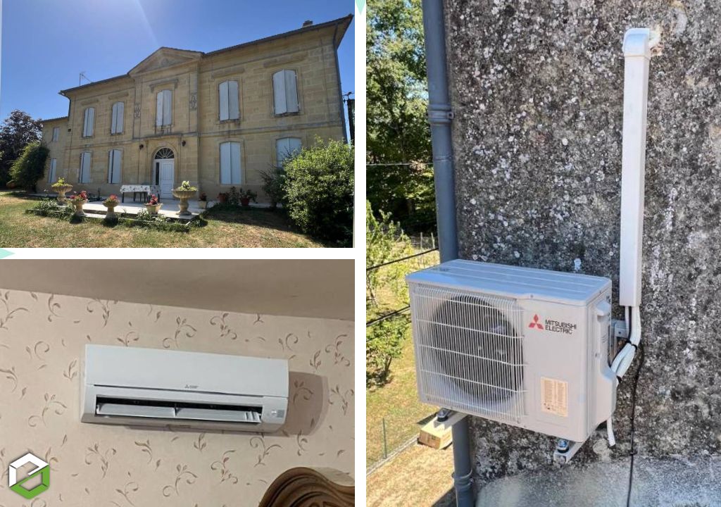 Installation mono-split mural MITSUBISHI ELECTRIC 