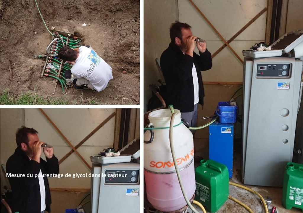 Ets Aquitaine Géothermie : Entretien dépannage capteur géothermique sur pompe à chaleur de marque france géothermie