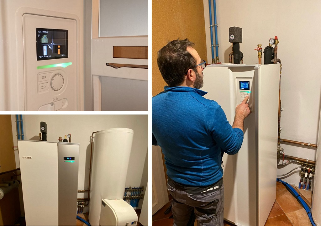 Ets Aquitaine Géothermie : Aide de l'état pour remplacement d'une chaudiére fioul non condensation par une PAC eau/eau NIBE