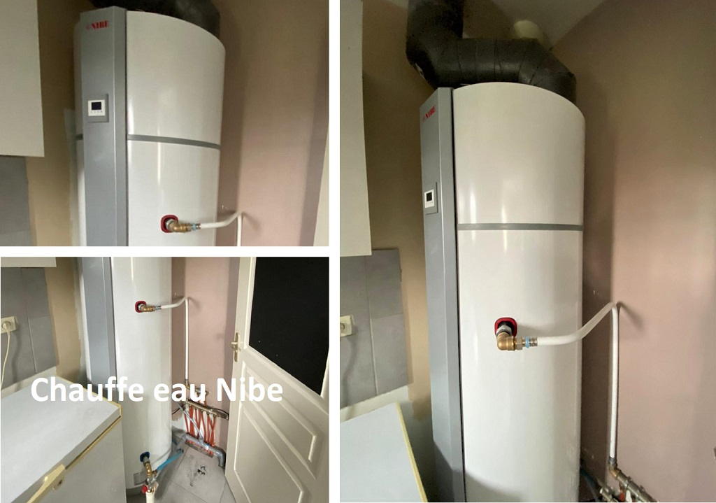 Ets Aquitaine Géothermie : Remplacement d'un chauffe-eau thermodynamique Nibe - Ma prime rénov