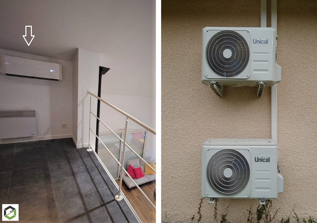 Ets Aquitaine Géothermie : Mise en place d'une deuxième climatisation réversible UNICAL - chauffagiste certifié RGE QualiBat