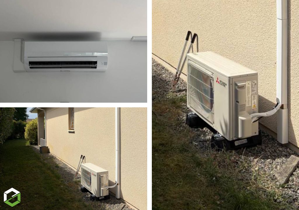 installation d'une climatisation réversible mitsubishi electric