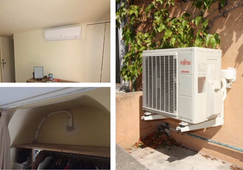 Climatisation d'une chambre à luynes AIX en Provence 